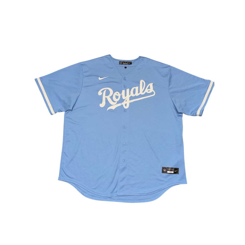 Nike Kansas City Royals MLB Baseball Jersey Mens XXL Light Blue T770-ROBD